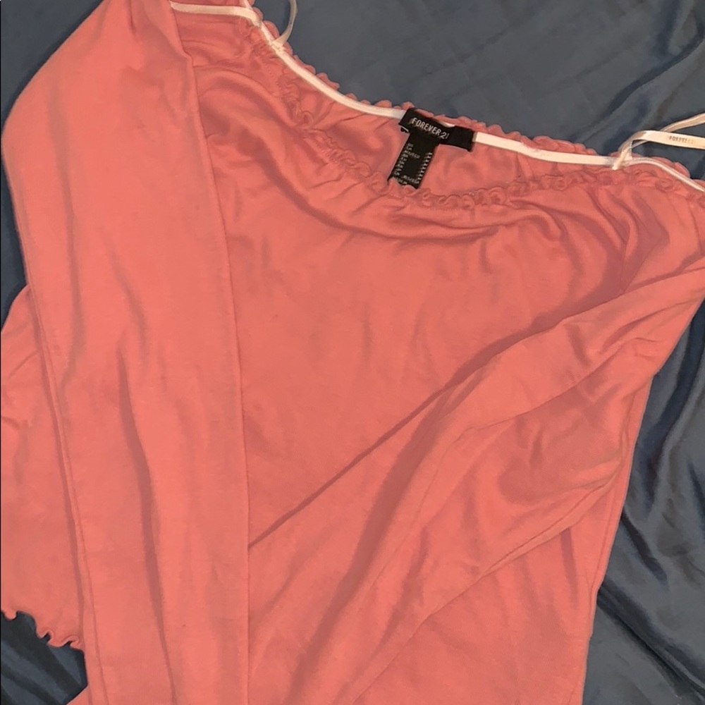 Long sleeve off the shoulder crop top